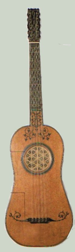 Guitarra de cinco órdenes dobles, 1590